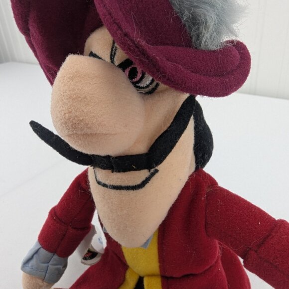 Vintage Disney Mouseketoys Captain Hook Bean Bag Plush 8" Stuffed Animal Tags - Picture 3 of 12